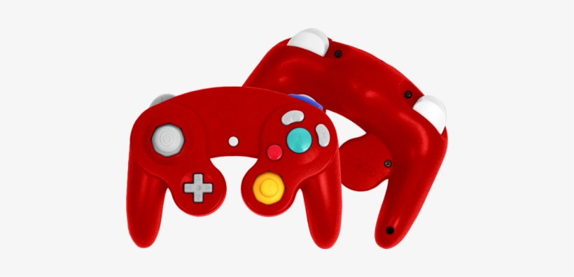 Fire Red - Black And White Gamecube Controller, transparent png #1602820