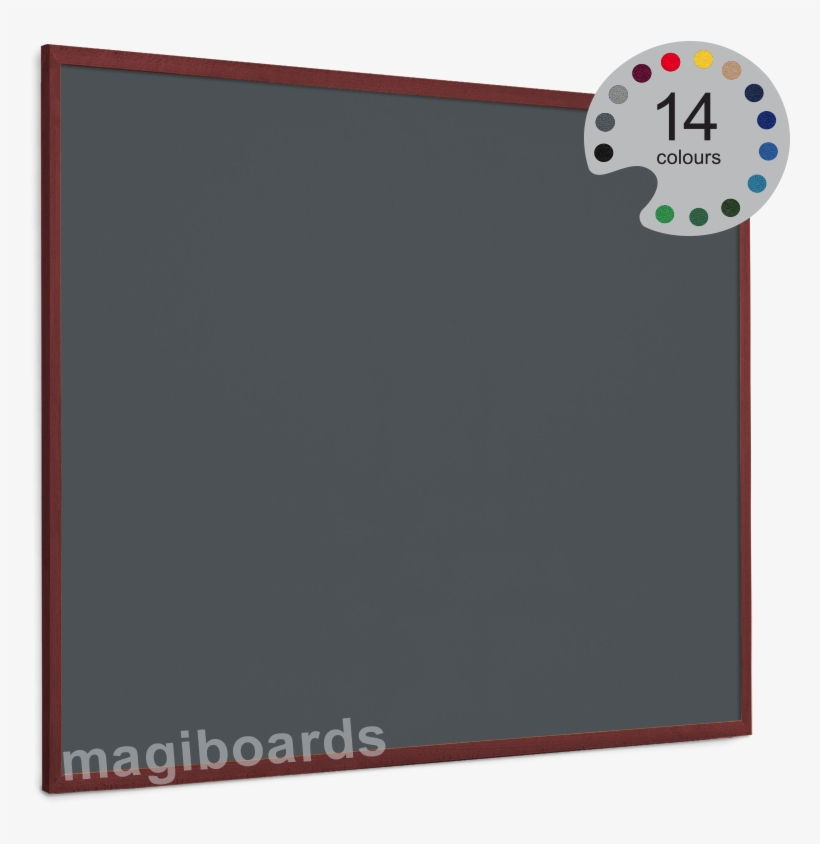 Loop Nylon Noticeboard Dark Wood Frame - Blackboard, transparent png #1603283