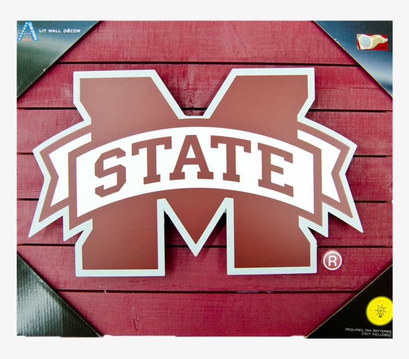 Team Sports Banner M Light On Wooden Frame - Mississippi State University Pennant, transparent png #1603319