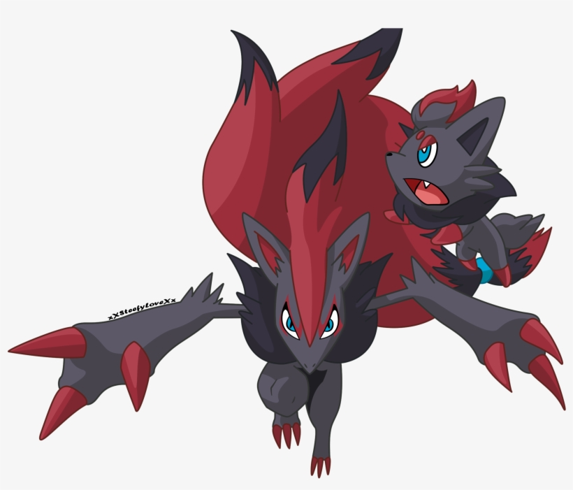 Zoroark And Zorua Jump By Xxsteefylovexx-d4nq6vf - Zorua And Zoroark, transparent png #1603428
