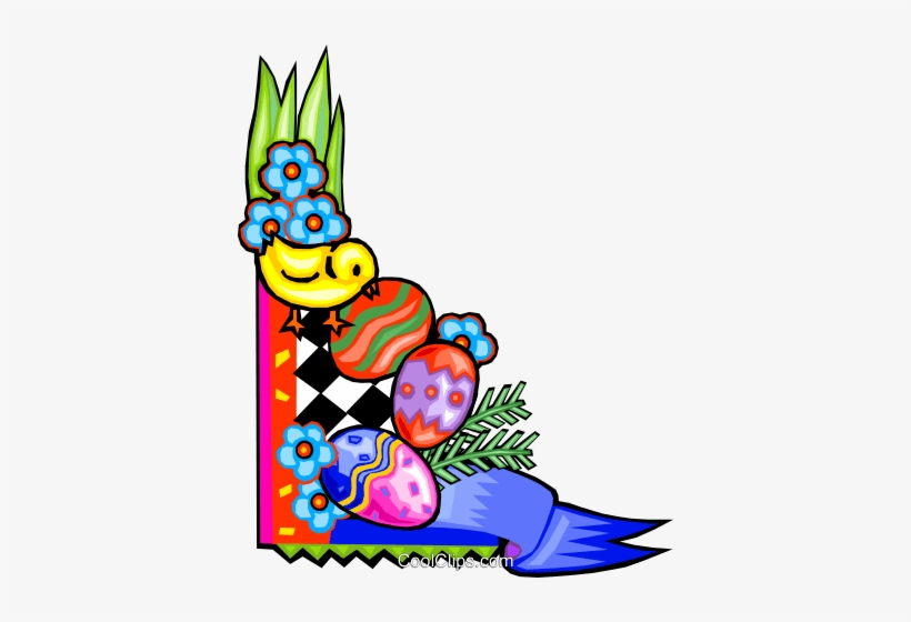 Easter Egg Border Royalty Free Vector Clip Art Illustration - Easter Clip Art Borders, transparent png #1603598