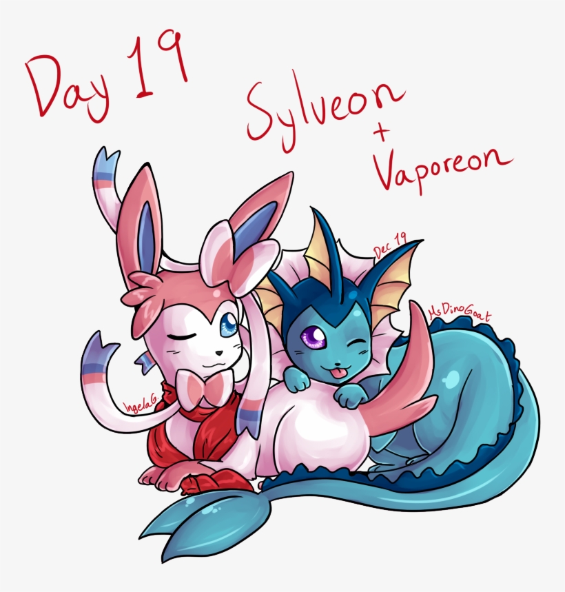 Image Result For Sylveon And Vaporeon - Pokemon Sylveon And Vaporeon, transparent png #1603651