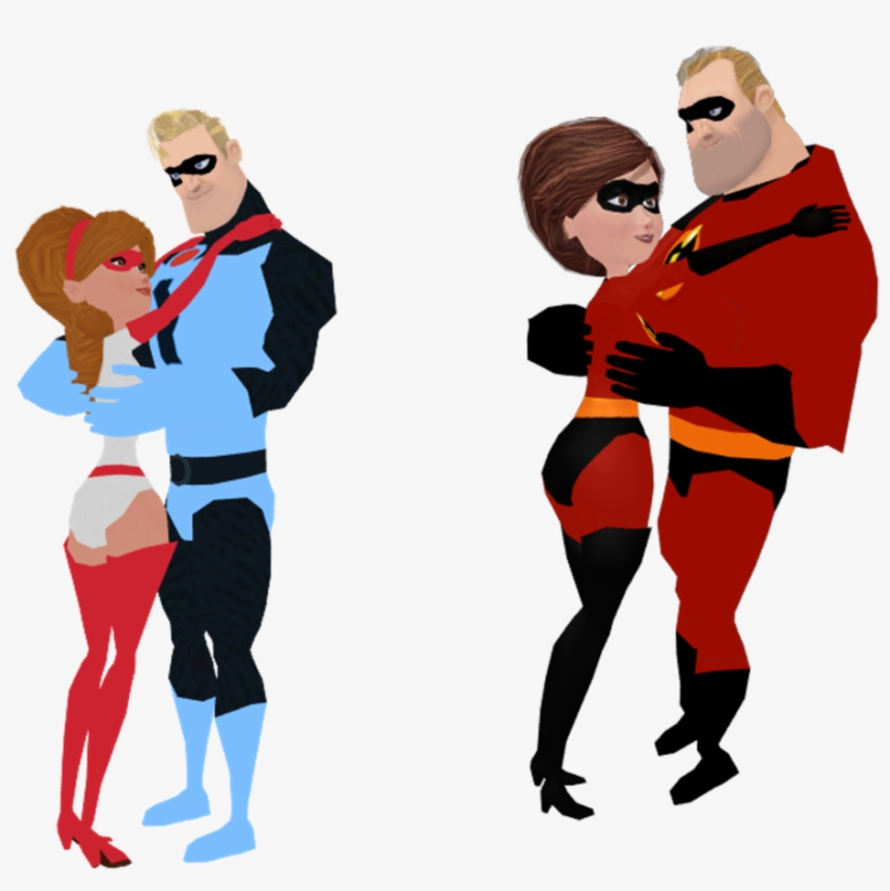 Clip Stock Incredibles Drawing Elastigirl - Mr Increible Y Elastigirl, transparent png #1605193