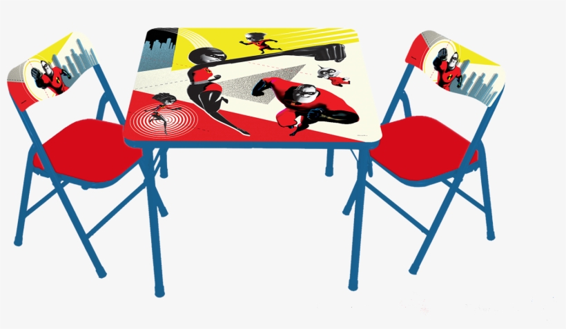 Incredibles 2 Erasable Activity Table And Chairs - Disney Planes Fire & Rescue Erasable Activity Table, transparent png #1605591
