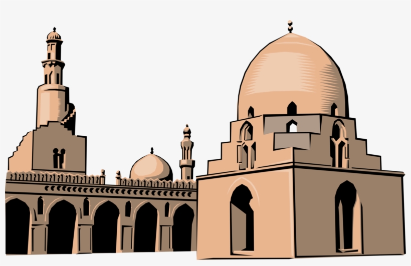Islamic Mosque Muslim With Minarets - Transparent Vector Muslim, transparent png #1605593