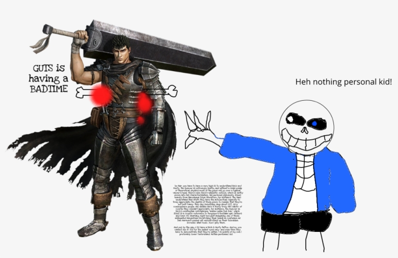 Berserk/undertale - Kirito Black Swordsman Meme, transparent png #1605692