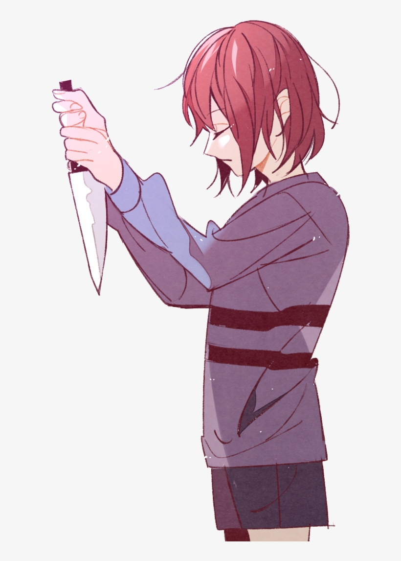 Frisk Holding Knife - Frisk With A Knife, transparent png #1605745