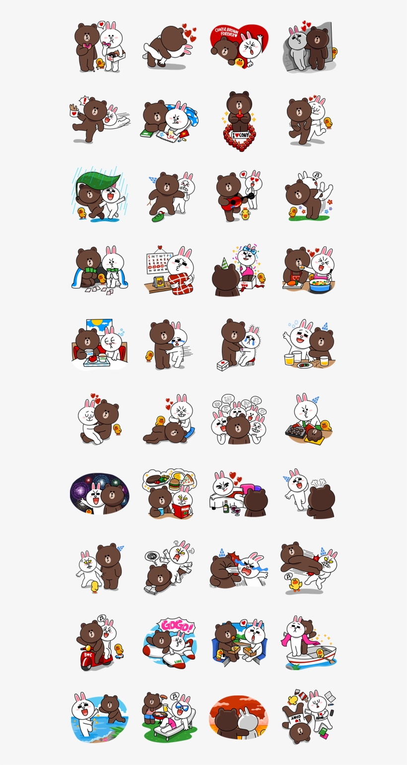 Brown & Cony´s Lovey Dovey Date 画像 - Cute Cony And Brown, transparent png #1606244