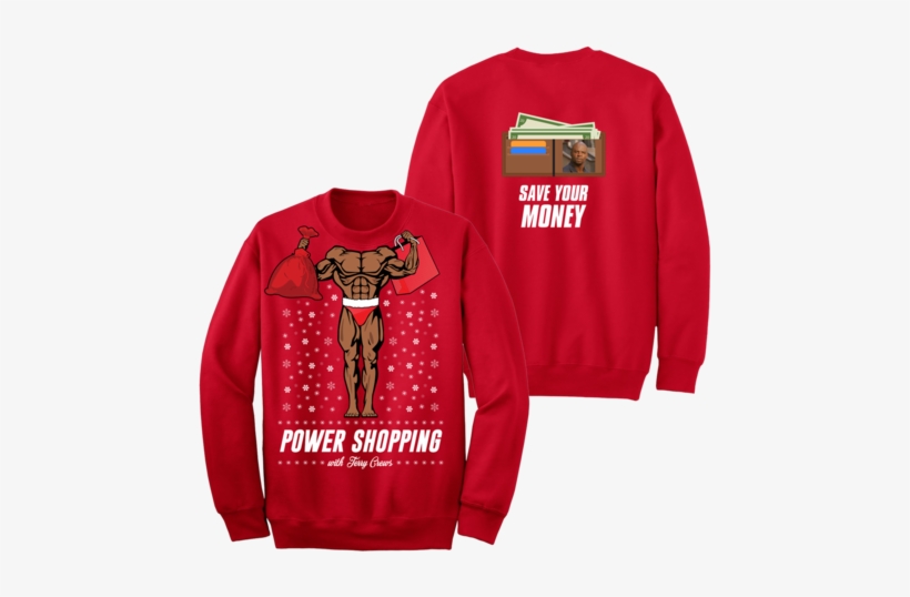 Terry Crews Power Shopping Haha Holiday Sweater - Terry Crews Christmas Sweater, transparent png #1606577