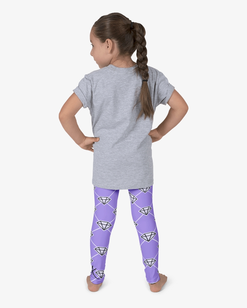 Kid's Purple Diamond Leggings - Cow Print Leggings Girls, transparent png #1606768