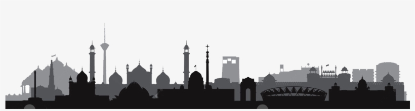 Clip Transparent Library India Vector Skyline - India Skyline Silhouette Png, transparent png #1607715