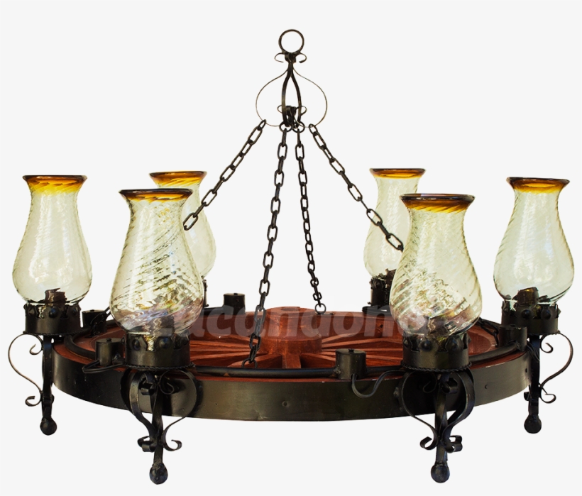 Wagon Wheel Lamp - Chandelier, transparent png #1607797