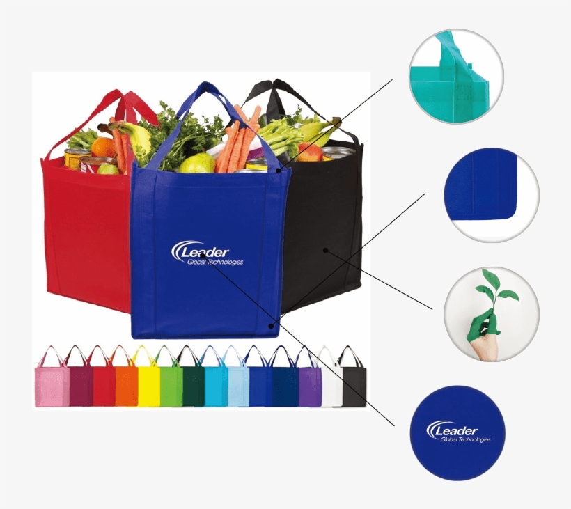 20” Reinforced Handles 10” Bottom Gusset Eco-friendly - Promotional Saturn Jumbo Nonwoven Grocery Tote Bag, transparent png #1608430