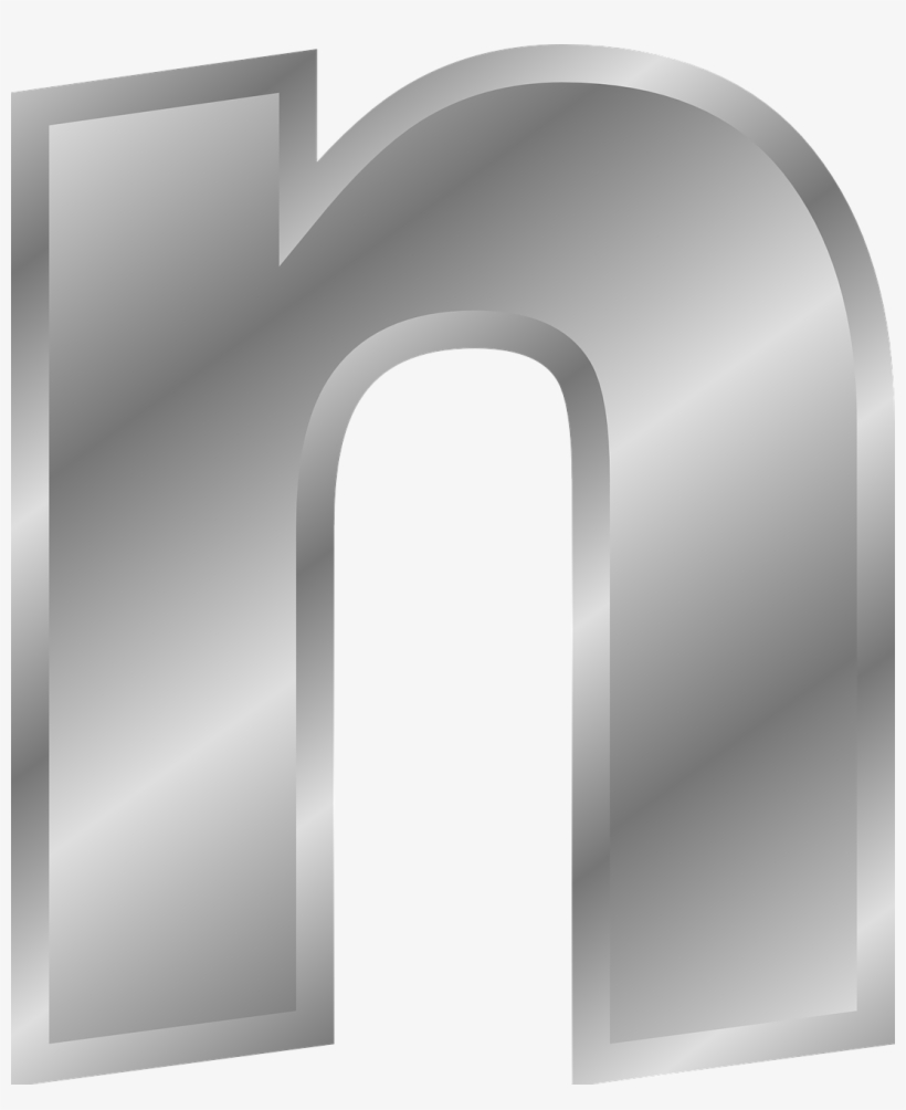 English Alphabets N - Letter N In Gold, transparent png #1609100