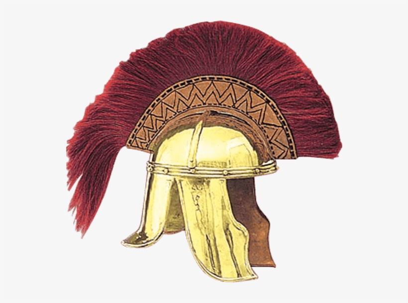 Brass Cavalier Roman Helmet - Roman Helmet, transparent png #1609129