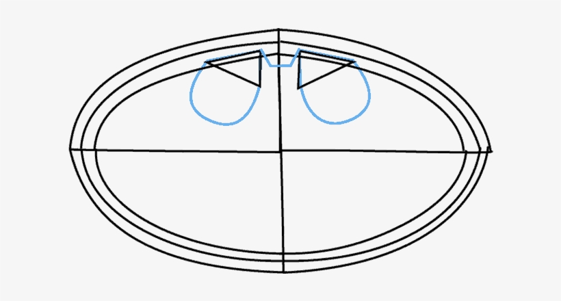 How To Draw Batman Logo - Circle, transparent png #1609498