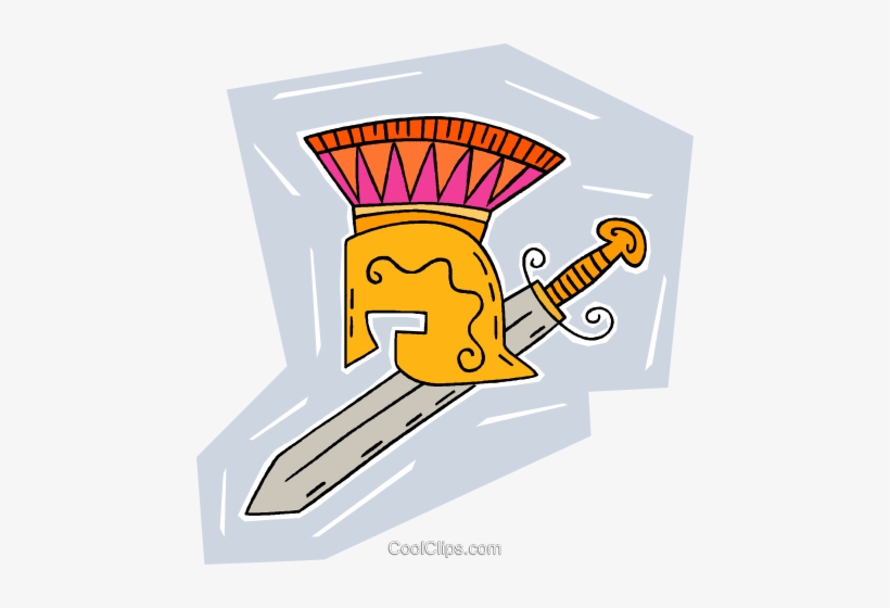 Roman Warrior's Helmet And Sword - Poetry, transparent png #1609785