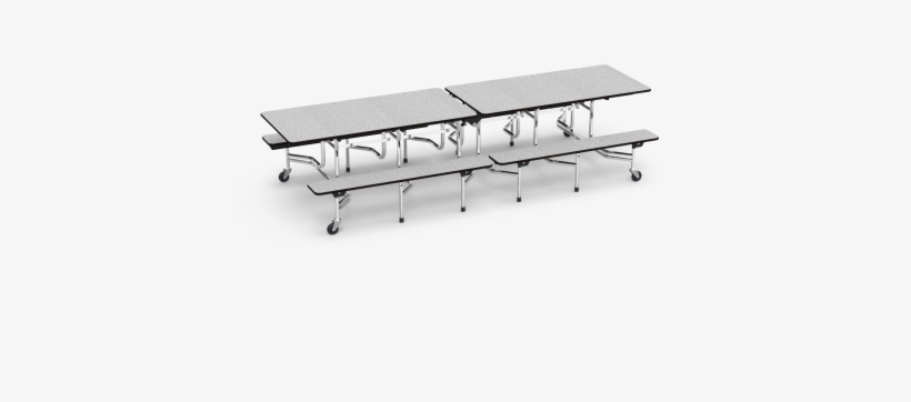 Mt Series Mobile Bench Table 120" X 30" Top Seats 12 - Table, transparent png #1611062