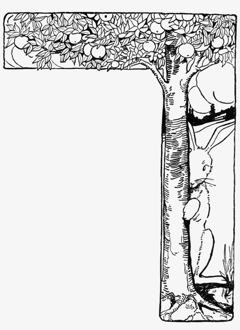 Peter Rabbit Albert Border 04 - Peter Rabbit Tree Branches Clip Art, transparent png #1611082