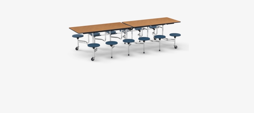 Mts Series Mobile Stool Table 120" X 30" Top 12 Stools - Cafeteria Desks, transparent png #1611231