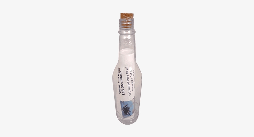 Message In A Bottle - Glass Bottle, transparent png #1611603