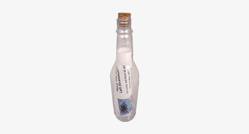 Message In A Bottle - Glass Bottle, transparent png #1611603