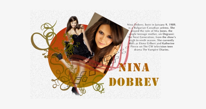 You Make Me Happy, When Skies Are Gray - Nina Dobrev Movie Actress 16x12 Print Poster, transparent png #1611892