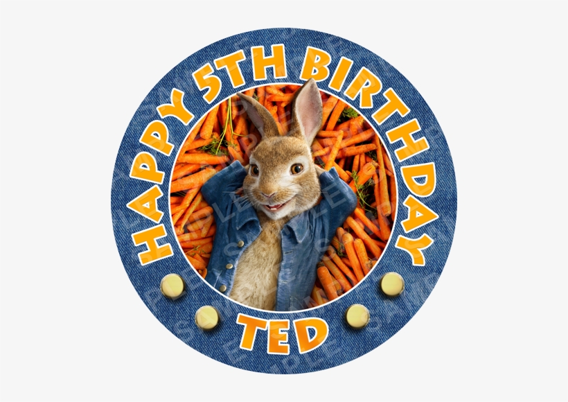 Peter Rabbit Edible Cake Topper - Badge, transparent png #1612080