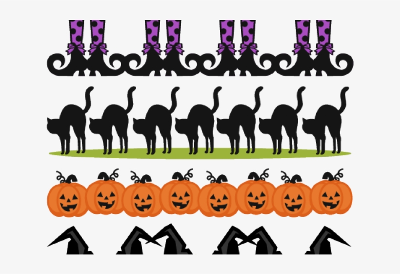 Halloween Clipart Clipart Border - Free Halloween Clip Art Banner, transparent png #1612504