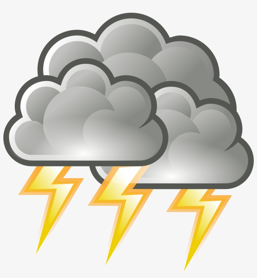 Graphic Free Library Thunder Drawing Stormy Weather - Weather Storm, transparent png #1612892