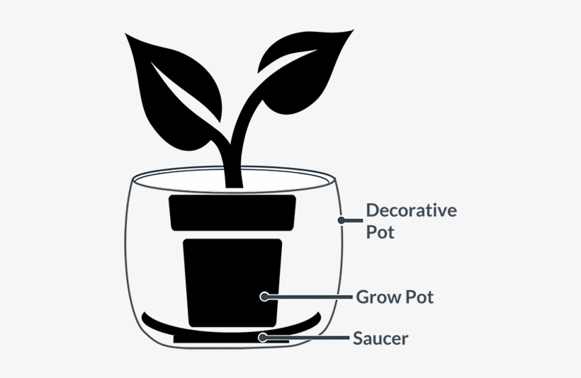 Cache Pot & Saucer - Plant Pot With Saucer, transparent png #1612966