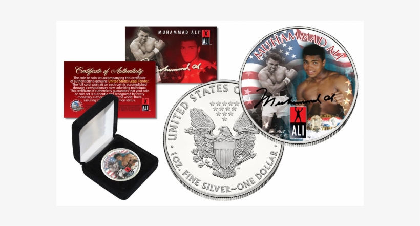 Muhammad Ali Officially Licensed 1 Oz - Donald Trump Silver Eagle Commemorative Dollar Coin, transparent png #1613185