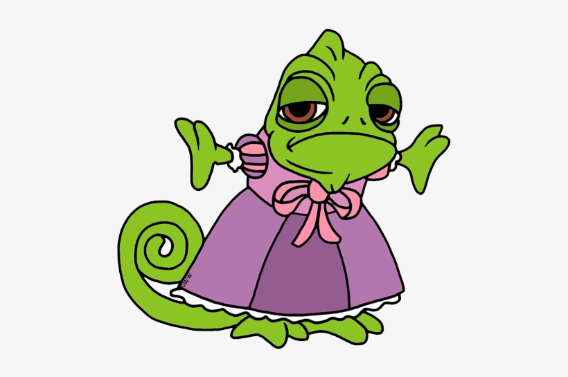 Rapunzel Clipart Pascal - Tangled Pascal In Dress, transparent png #1614400