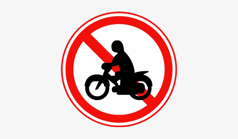 No Thoroughfare For Motorcycles Korea - Traffic Sign No Motor, transparent png #1615175