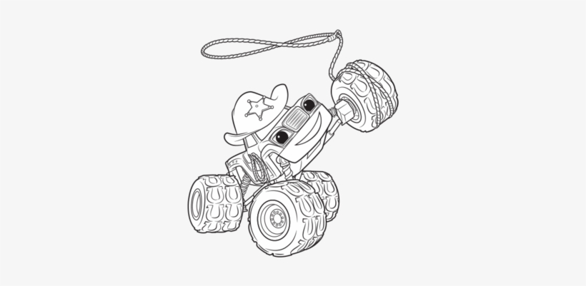 Blaze And The Monster Machines Darrington Coloring - Starla Blaze Coloring Page, transparent png #1615276