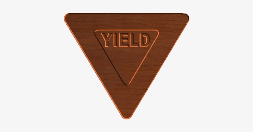 Yield Sign - Hardwood, transparent png #1615489