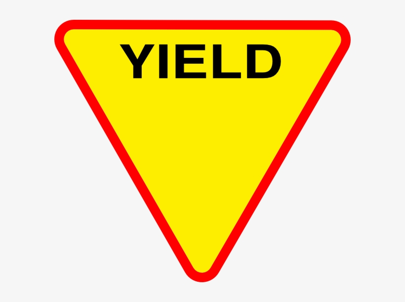 Yellow Yield Sign Clipart 3 By Joseph - Clip Art Yield Sign, transparent png #1615517