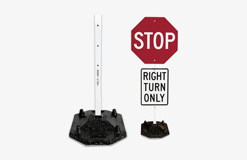 Portable Sign Stand With 10 Lb - Stop Sign, transparent png #1615783