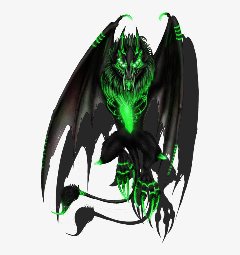 Ryuu-transparent Background By Lycanthropeheart On - Black Wolf Art Transparent Background, transparent png #1615925