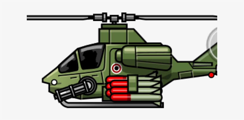 Army Helicopter Clipart Cartoon Attack - Cartoon Army Helicopter, transparent png #1616102