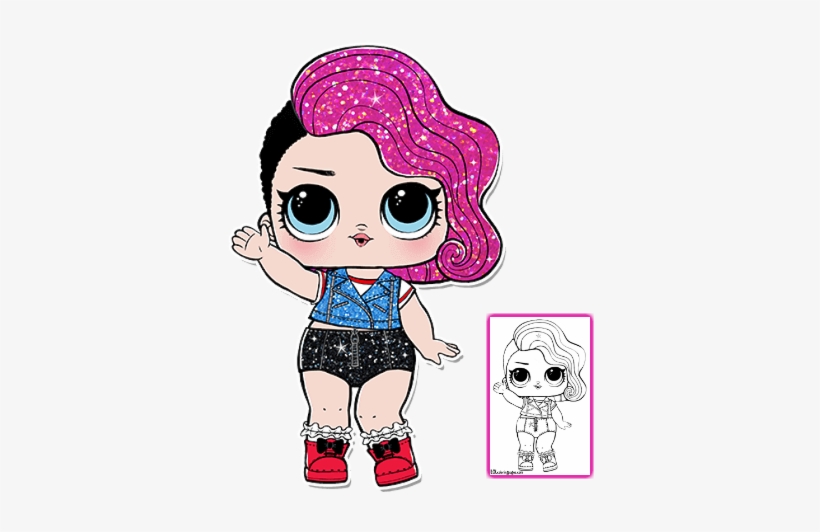 Glitter Rocker Coloring Page - Lol Surprise Glitter Rocker, transparent png #1616150