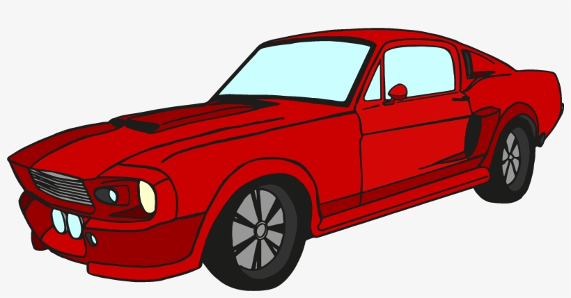 Vector Royalty Free Stock Classic Mustang Car Clipart - Kostenlos Cliparts Auto, transparent png #1616593