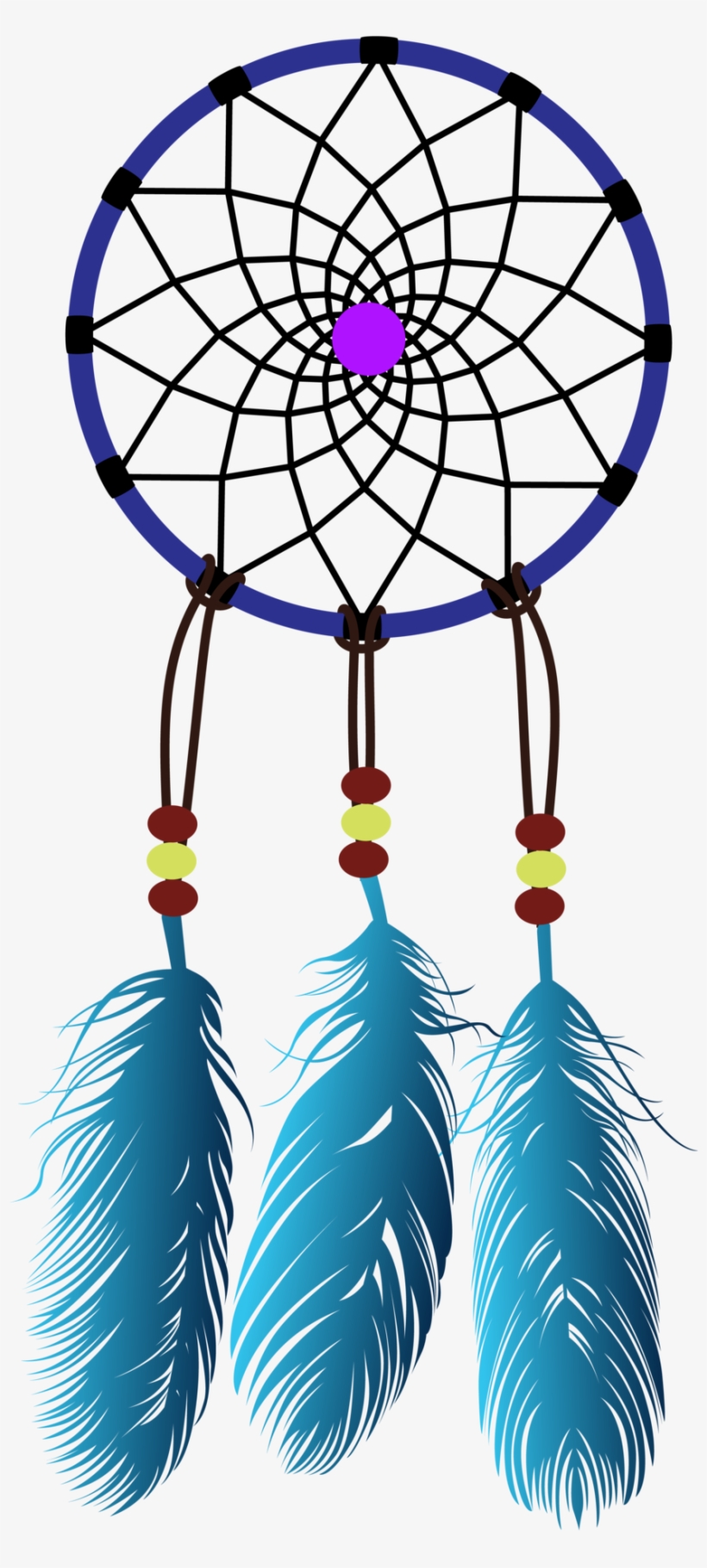 Dreamcatcher Transparent Blue - Dream Catcher Tattoo Design, transparent png #1616661