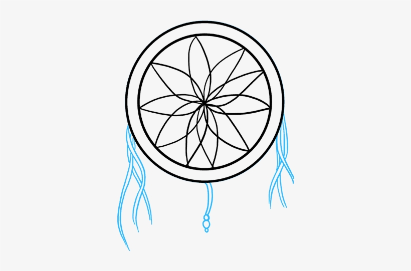How To Draw Dream Catcher - Drawing, transparent png #1616708