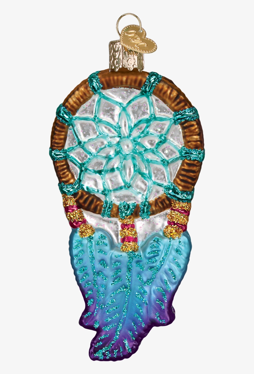 Dream Catcher Ornament - Kiwi Glass Ornament By Old World Christmas, transparent png #1616743