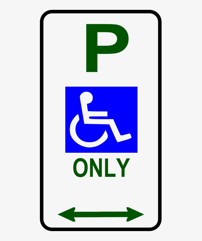 Disabled Parking Sign Clip Art - Disabled No Parking Signs, transparent png #1617215