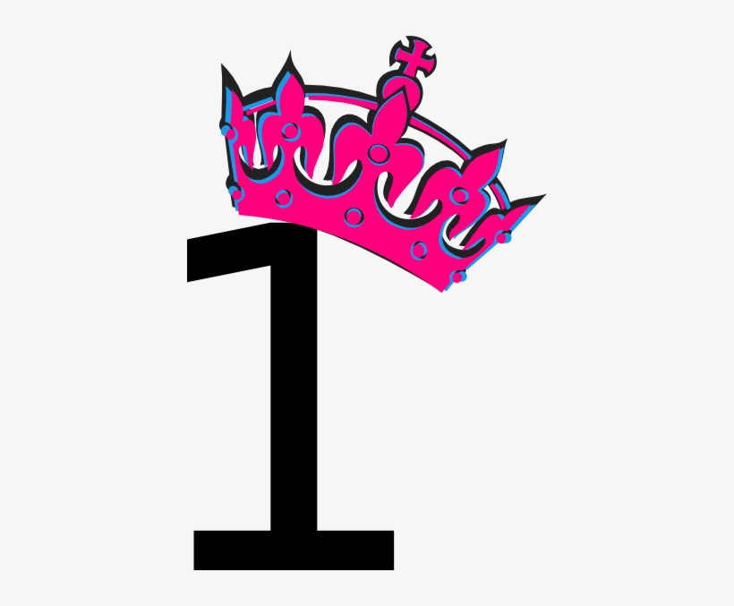 Pink Tilted Tiara And Number 1 Clip Art - Happy Birthday To Me 17, transparent png #1617370