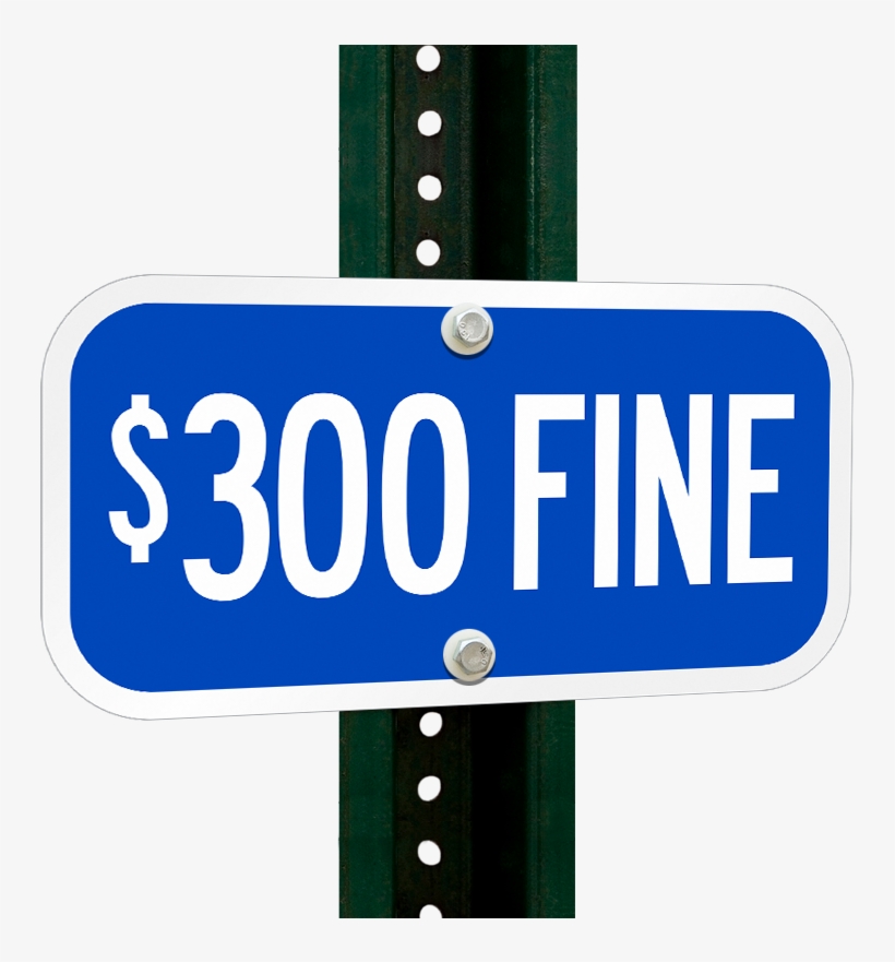 $300 Fine Sign - 100 Fine, transparent png #1617518