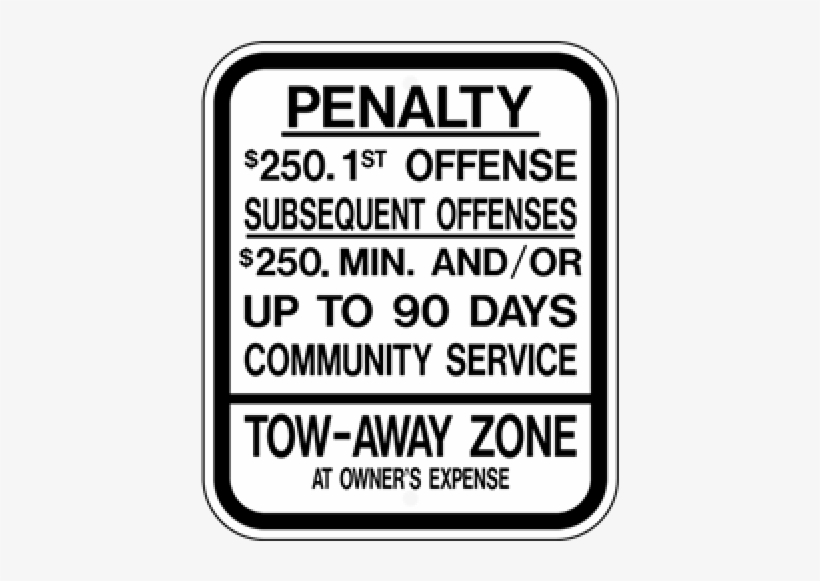 Eco Parking Sign, Handicapped Parking Penalty, New, transparent png #1617561