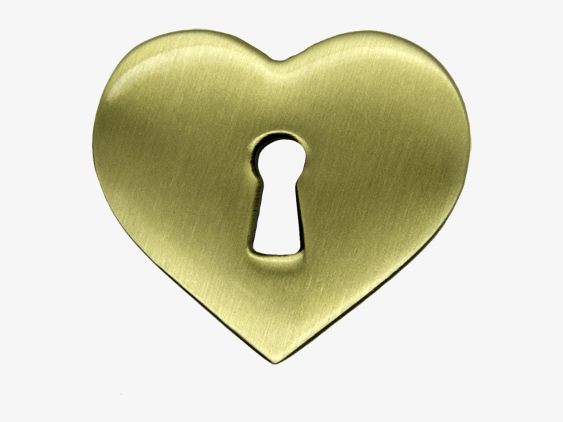 Heart Keyhole Pin, Gold - Gold Keyhole, transparent png #1617748